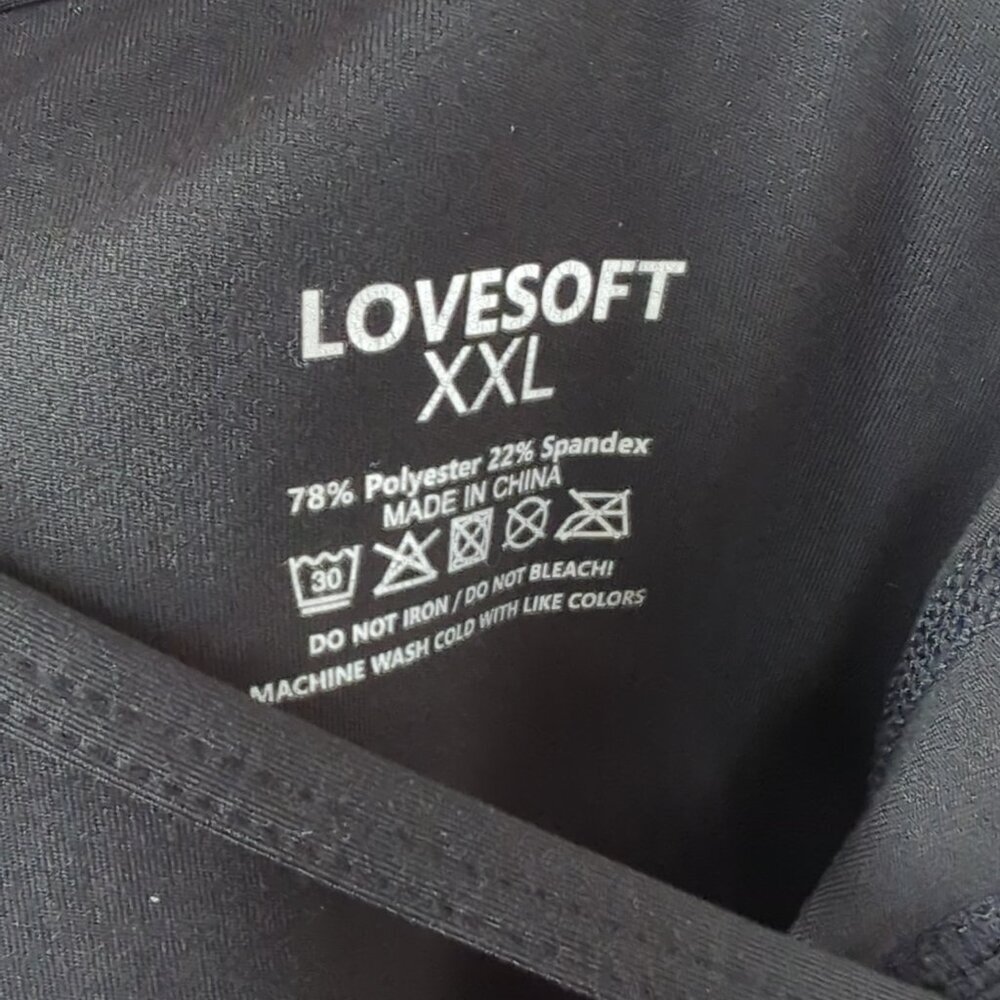 LOVESOFT Black Bodysuit with Mesh Cutouts and Criss-cross Straps - Picture 8 of 10
